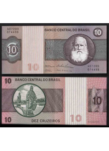 BRASILE 10 Cruzeiros D Pedro II Q/Fds